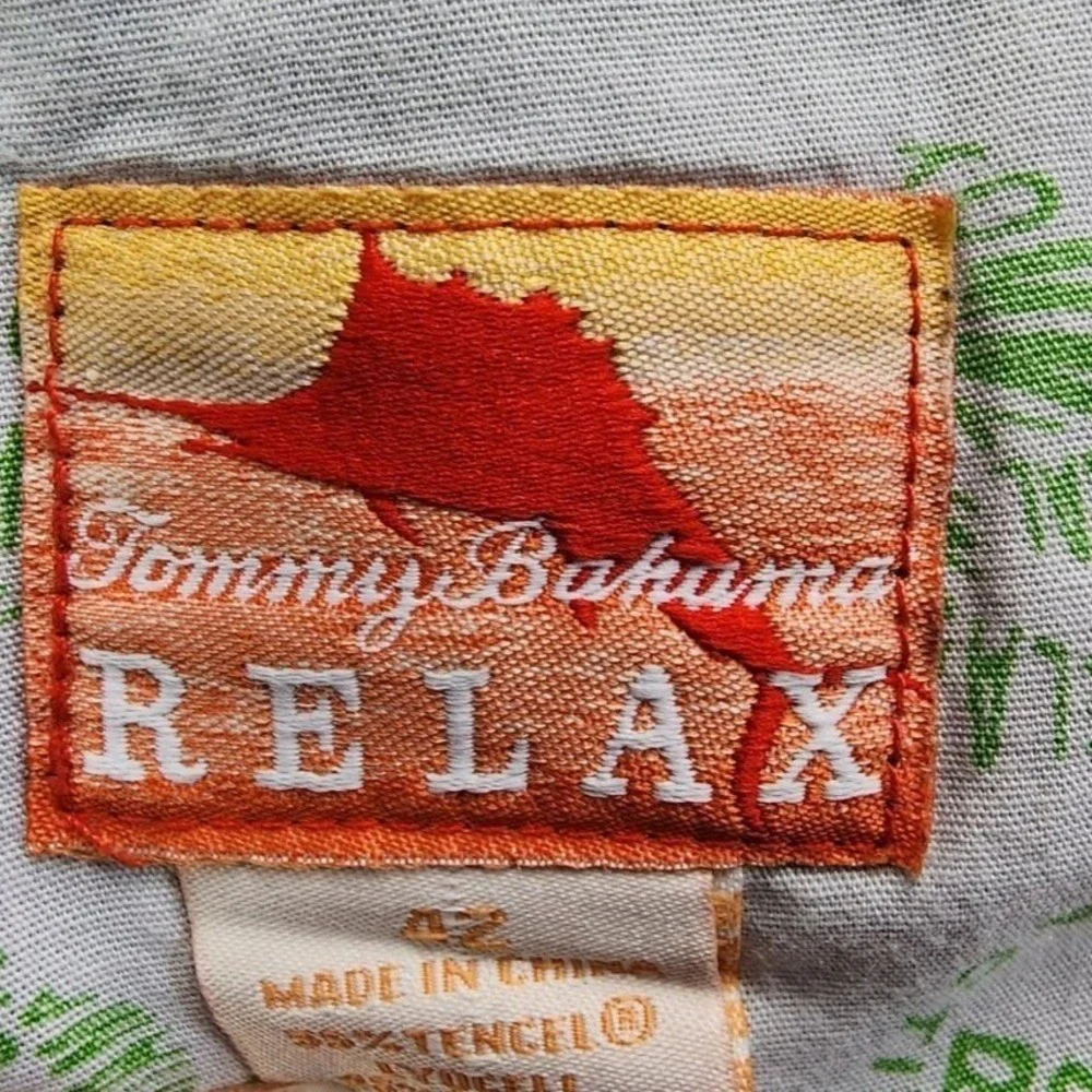 Tommy Bahama Relax Cargo Short Black Men 42 Tencel Cotton Casual Island Tropical